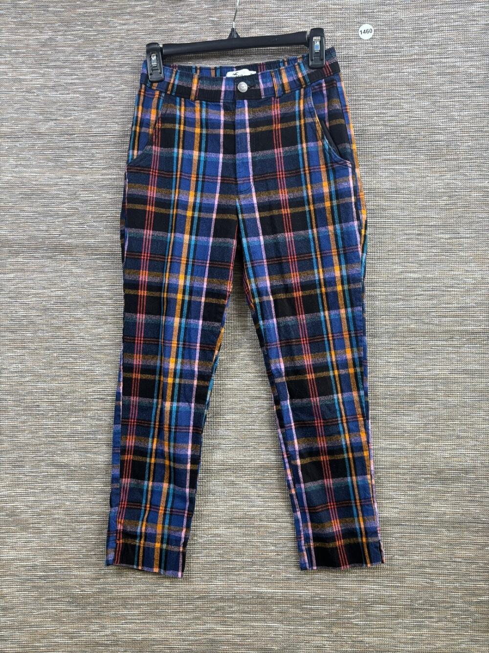 Hollister Ultra High Rise Skinny Ankle Pants Women's Size S Multicolored Plaid